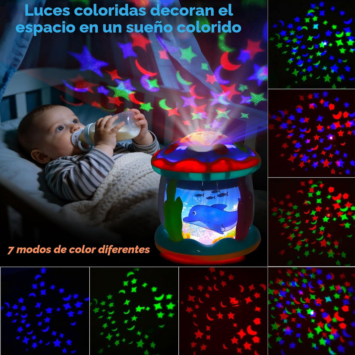 Juguetes para niños pequeños, proyector de océano, juguetes de