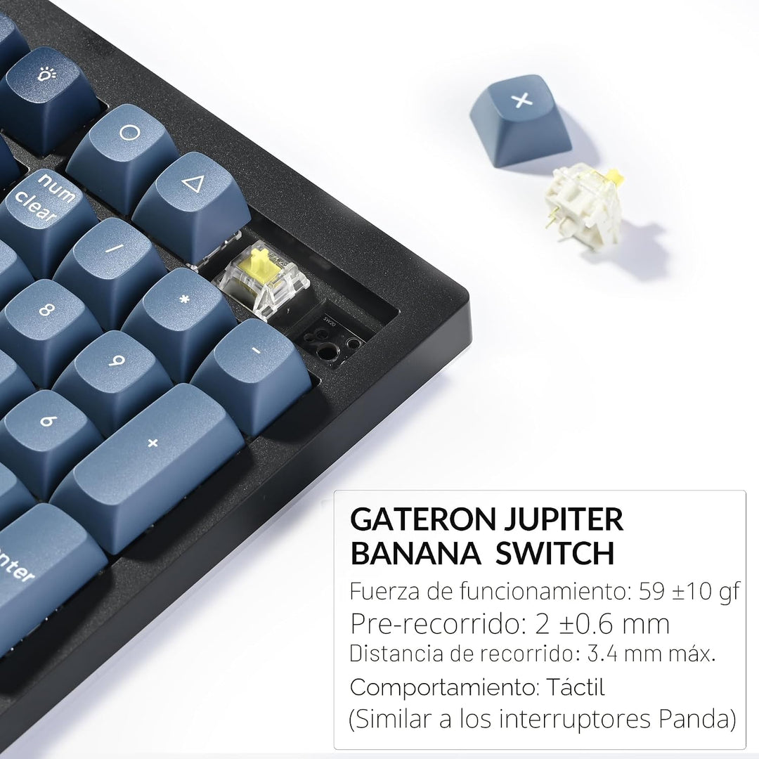 Keychron V6 Max - Teclado mecánico inalámbrico personalizado, Bluet...
