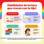 Juego de palabras visuales, tarjetas de lectura y juguetes para ansiedad