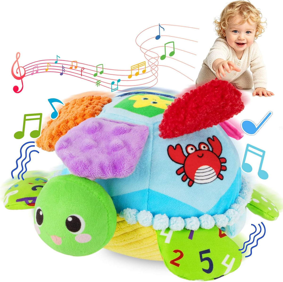 Juguetes para bebés de 6 a 12 a 18 meses, juguetes musicales interactivos
