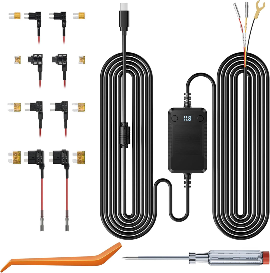 TERUNSOUl Dash Cam Acc Kit de cableado de varios tamaños