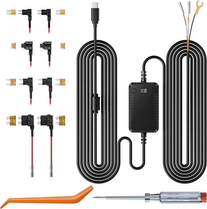 TERUNSOUl Dash Cam Acc Kit de cableado de varios tamaños
