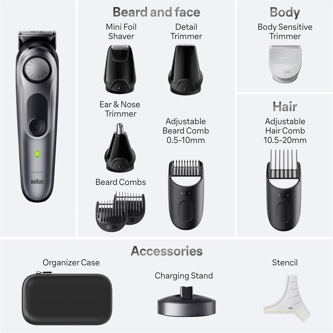 Braun Kit de Estilo Todo en Uno Serie 7 7410, Recortadora 8 en 1 pa...