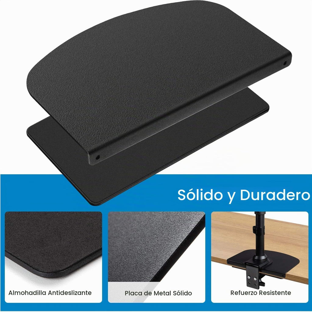 HUANUO Placa de refuerzo para montaje de monitor de acero para mesas delgadas, de vidrio y otras superficies frágiles, placa de soporte de acero se ajusta a la mayoría de los soportes de monitor con