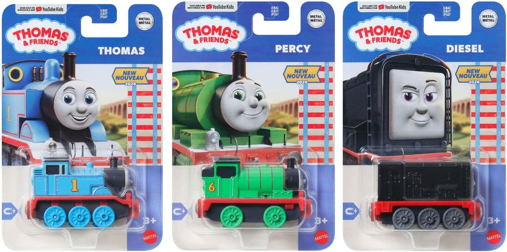 Thomas & Friends - Motores de tren de metal fundido a presión, juego de 3