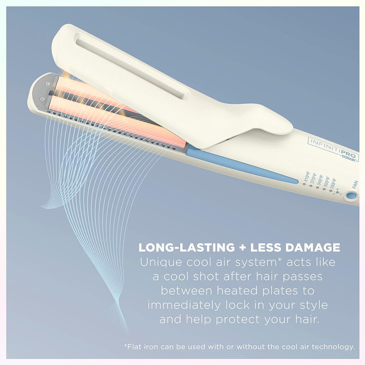 INFINITIPRO BY Conair QuadAir - Plancha plana para alisar el cabell...