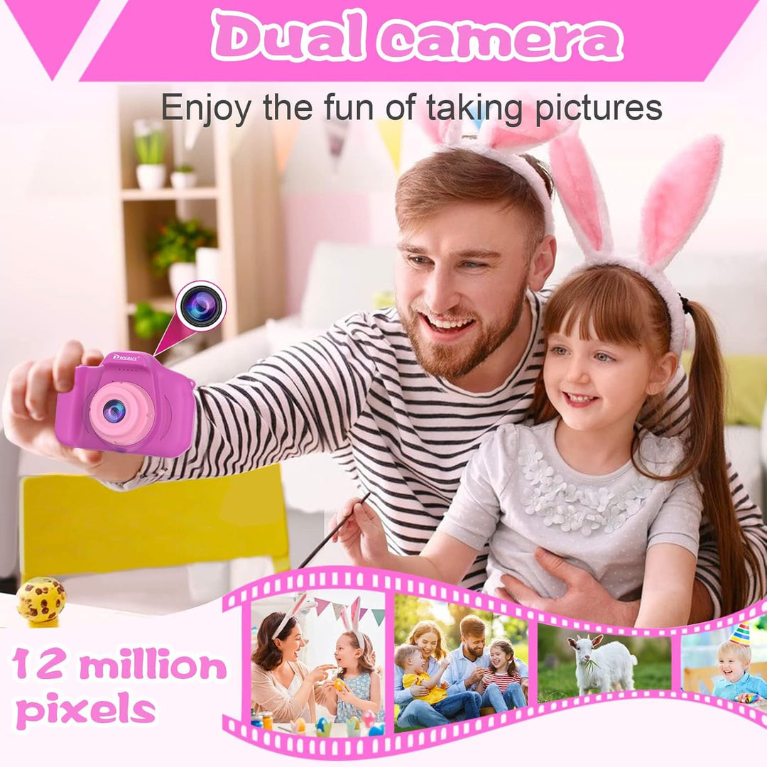 PROGRACE Cámara para Niños para Niñas y Niños de 3-12 Años, Cámara...