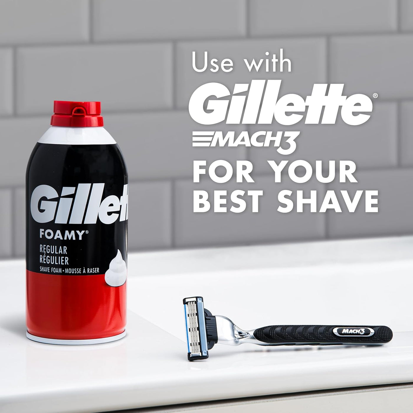 Gillette Espuma de Afeitar Clásica Foamy para Hombres, Protección C...