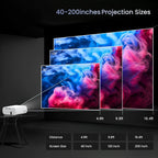 HOMPOW Proyector, Nativo 1080P Full HD Bluetooth Proyector con Alta...