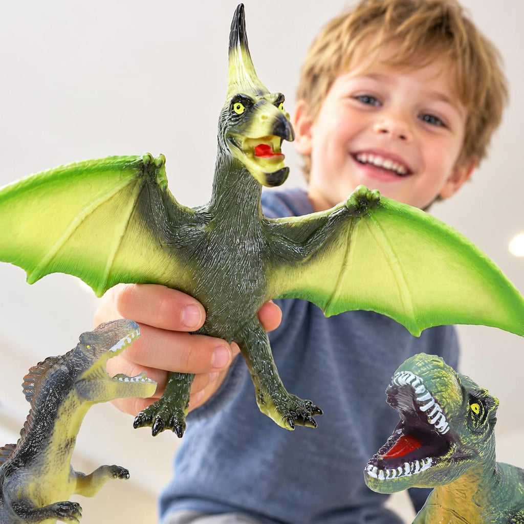 MUGEYMYD 8 piezas de juguetes de dinosaurios grandes para niños de 3 a 5