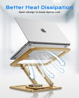 LOXP Soporte ajustable para laptop, soporte para computadora con ba...