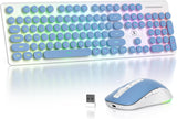 Vumilstek Teclado y mouse inalámbricos retroiluminados, máquina de...
