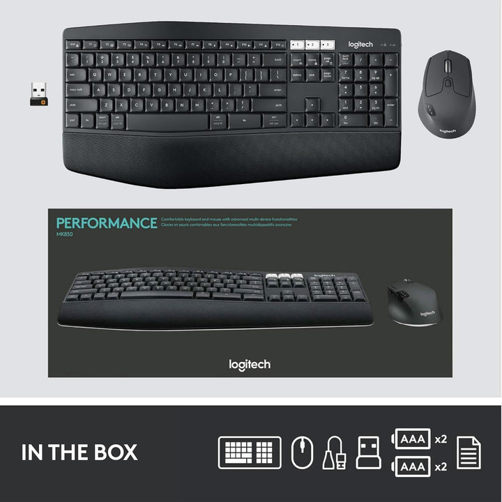 Logitech MK850 - Combo de teclado y ratón inalámbrico de rendimient...