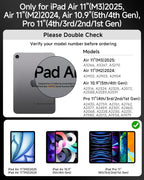 Funda de teclado para iPad Air 11/10.9 pulgadas/iPad Pro 11" 4/3/2/1 con