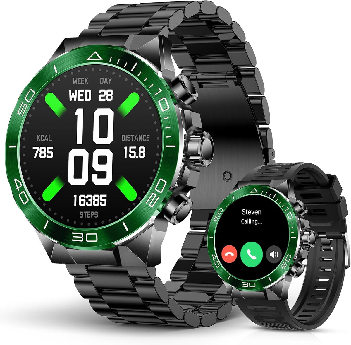SOUYIE Reloj inteligente de lujo para hombre con pantalla AMOLED de 1.43
