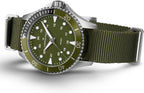 Hamilton Reloj de cuarzo azul marino caqui para hombre, caja de acero
