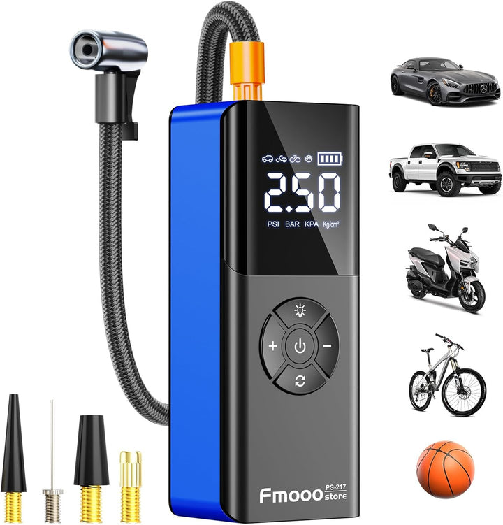 Inflador de neumáticos, compresor de aire portátil, 160 PSI de pote...