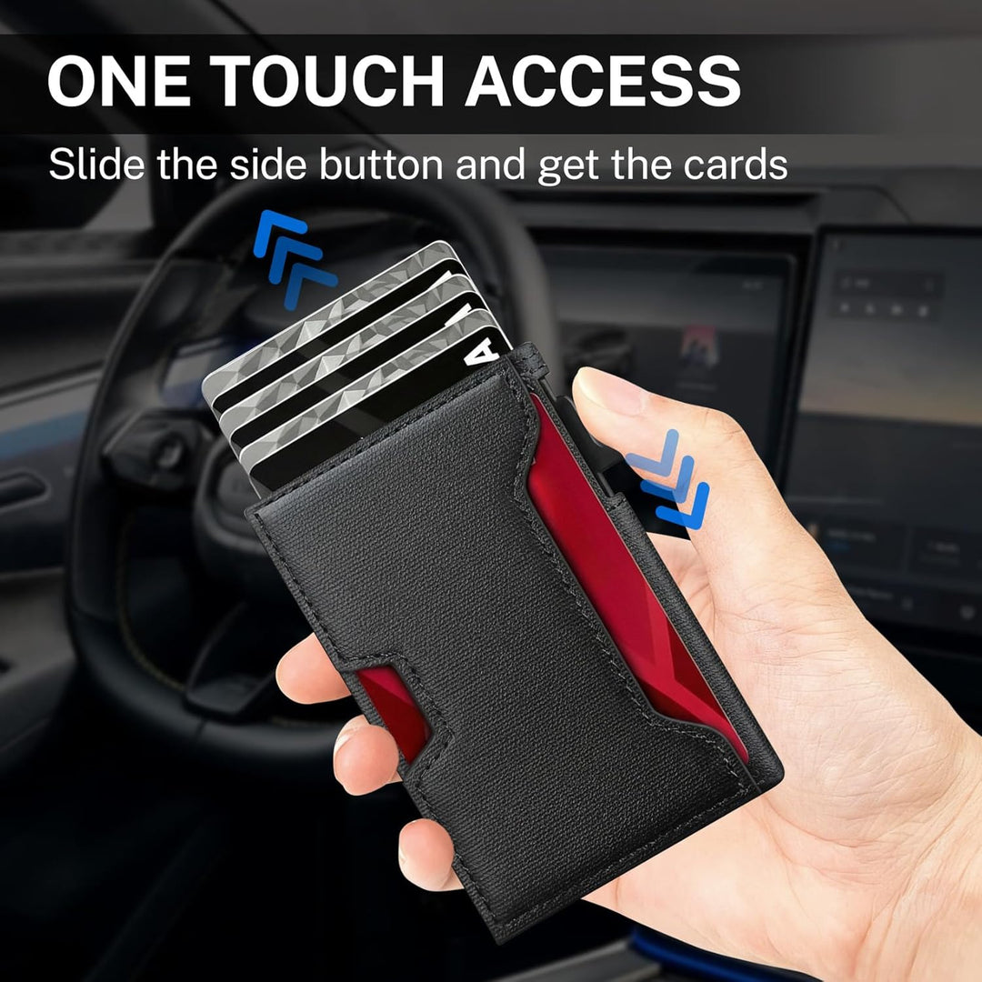 Meridova Cartera para hombres con clip para dinero, soporte delgado...