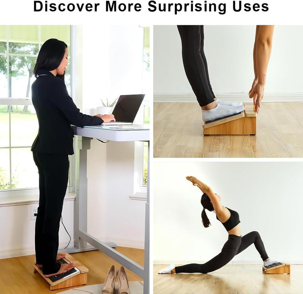 Lámpara StrongTek - Reposapiés para colocar bajo el escritorio - Taburete inclinado antideslizante ergonómico para aliviar la presión y propiciar una postura adecuada, para el hogar, oficina y trabajo con computadora