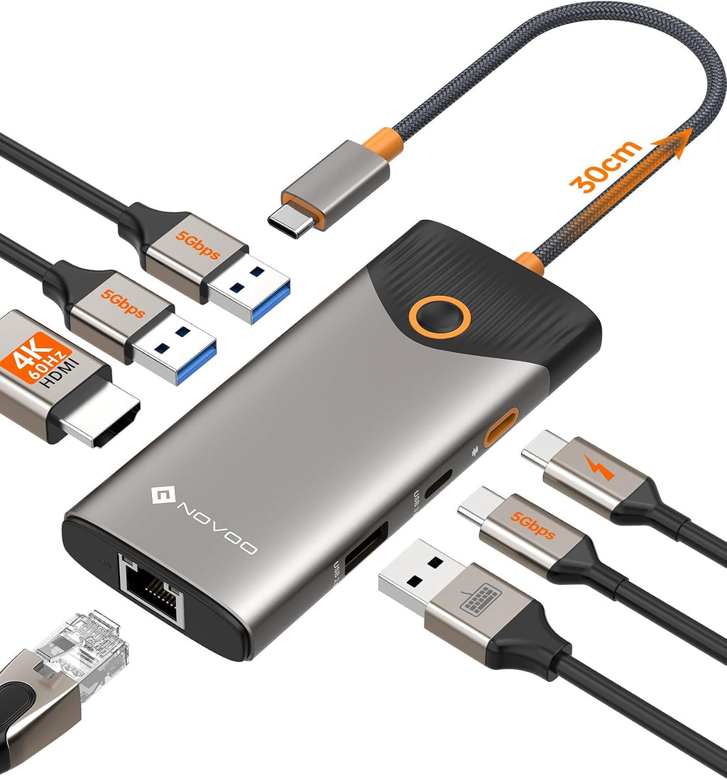 NOVOO, NH07D-168D, hub USB