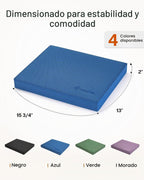 StrongTek Almohadilla de equilibrio profesional de espuma para ejercicios, 15.8 x 13 x 2 pulgadas, rodillera de espuma TPE de alta densidad, antideslizante y resistente al agua, para entrenamiento de