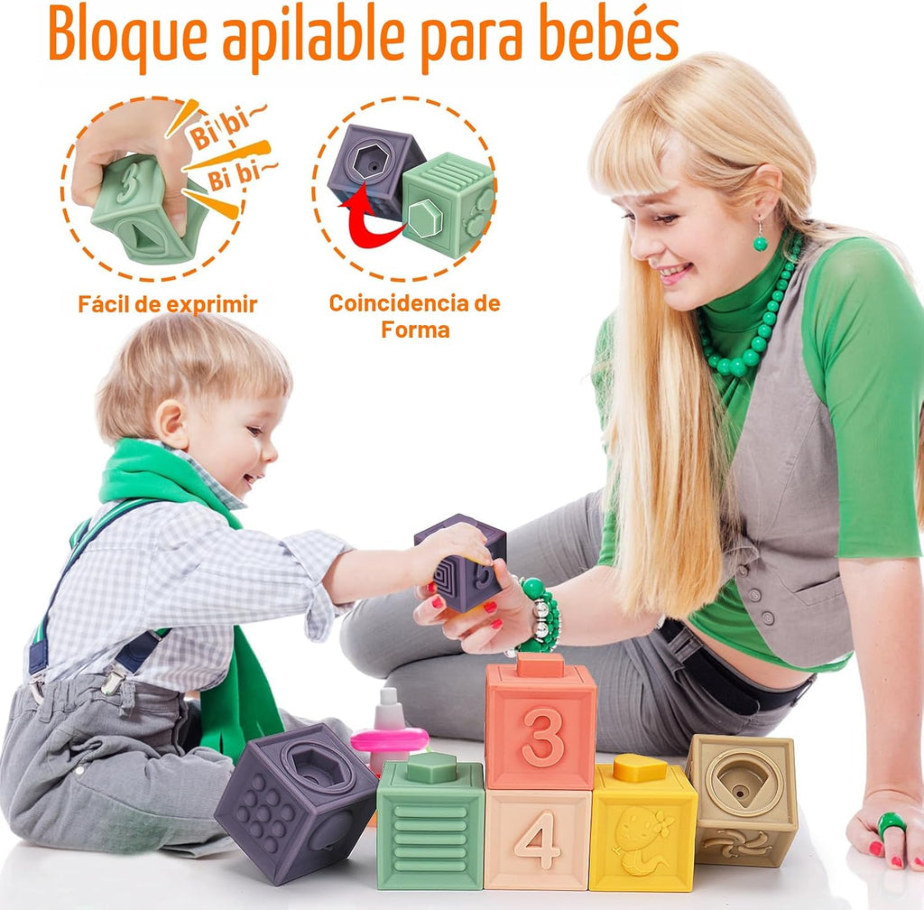 Montessori Toys - Juguetes apilables y tazas para niños pequeños