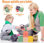 Montessori Toys - Juguetes apilables y tazas para niños pequeños