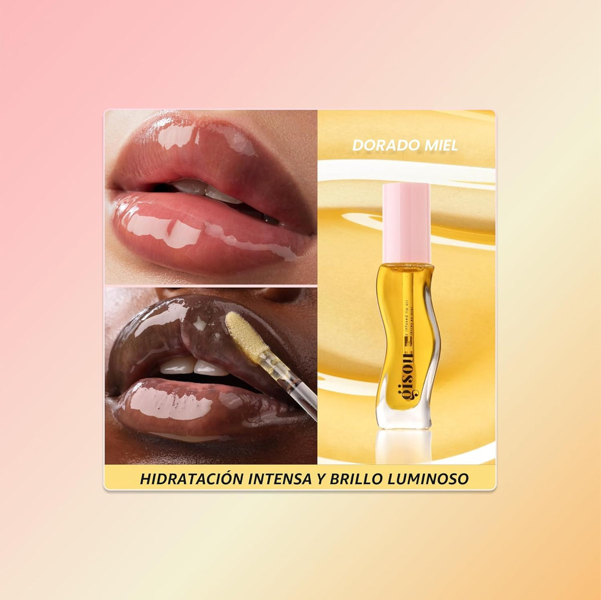 Gisou Aceite labial hidratante con infusión de miel, hidratante nut...
