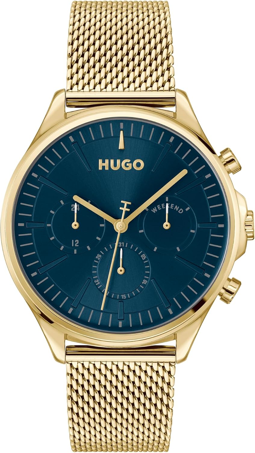 HUGO #Smash Multi Watch para hombre, caja de acero inoxidable, movimiento multifunción, diseño elegante y divertido, precisión de cuarzo, uso diario atrevido, regalo para él