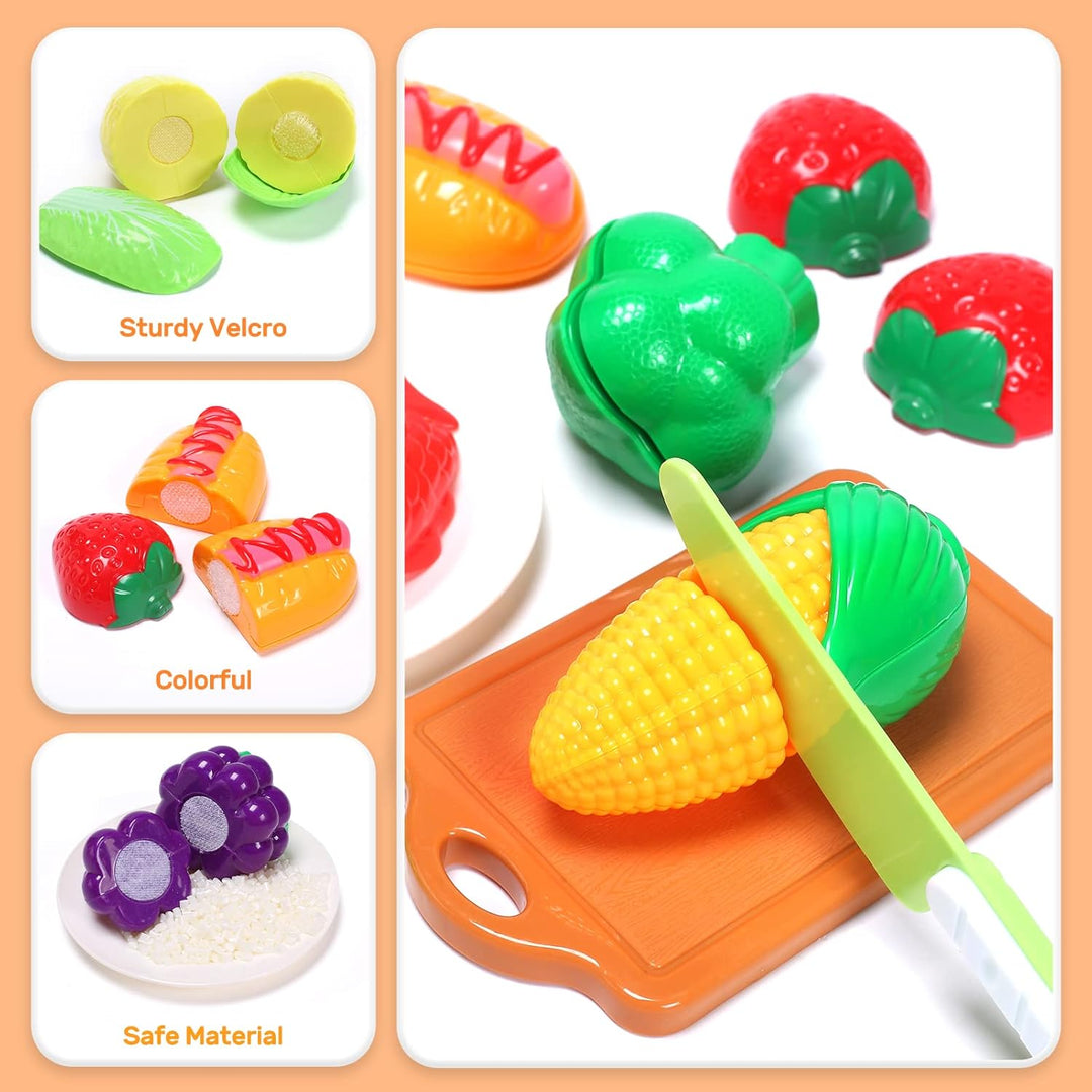 CUTE STONE Juego de accesorios de cocina de juguete, juegos de comi...
