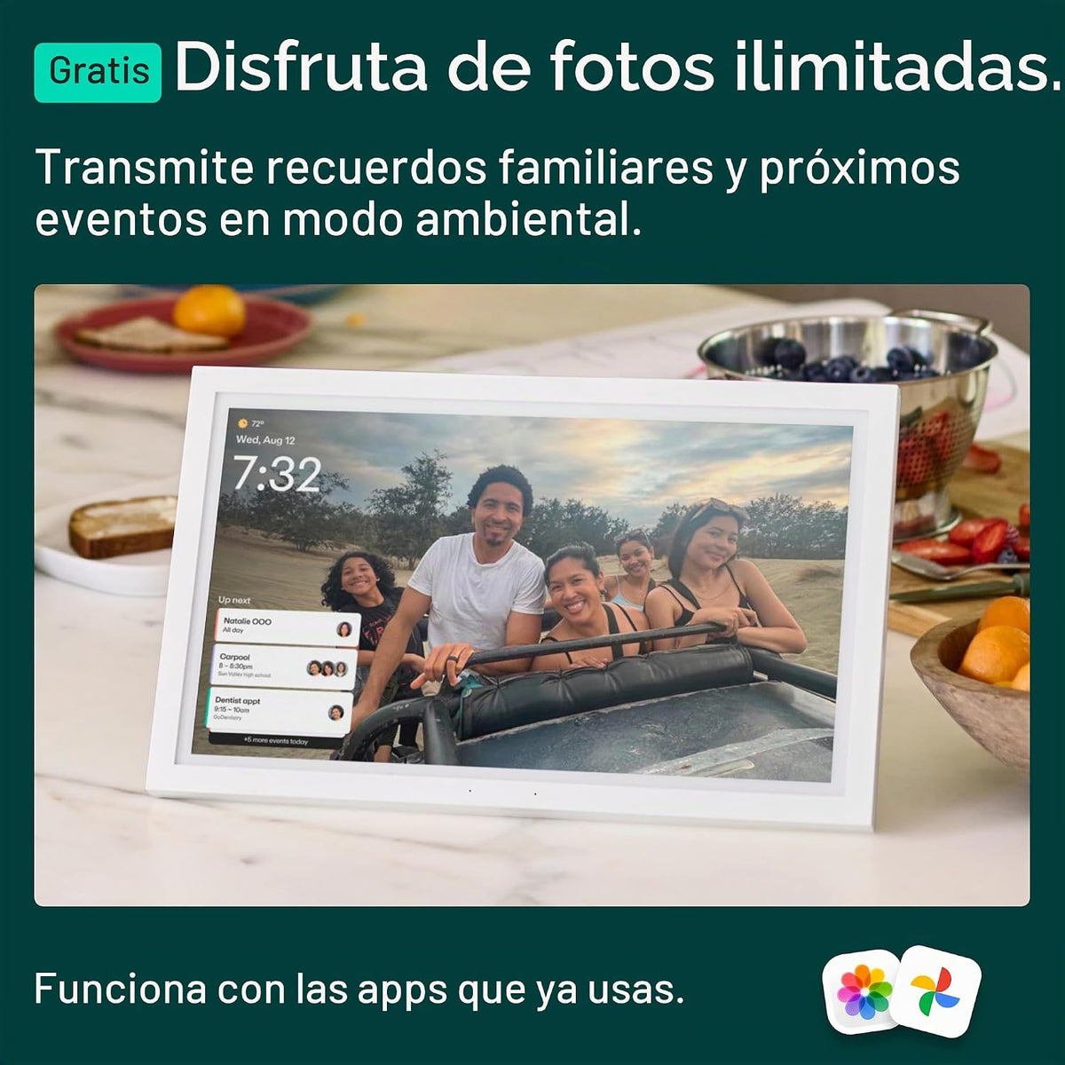 Greenlight Family Hub - Calendario digital de 15,6 pulgadas con pantalla