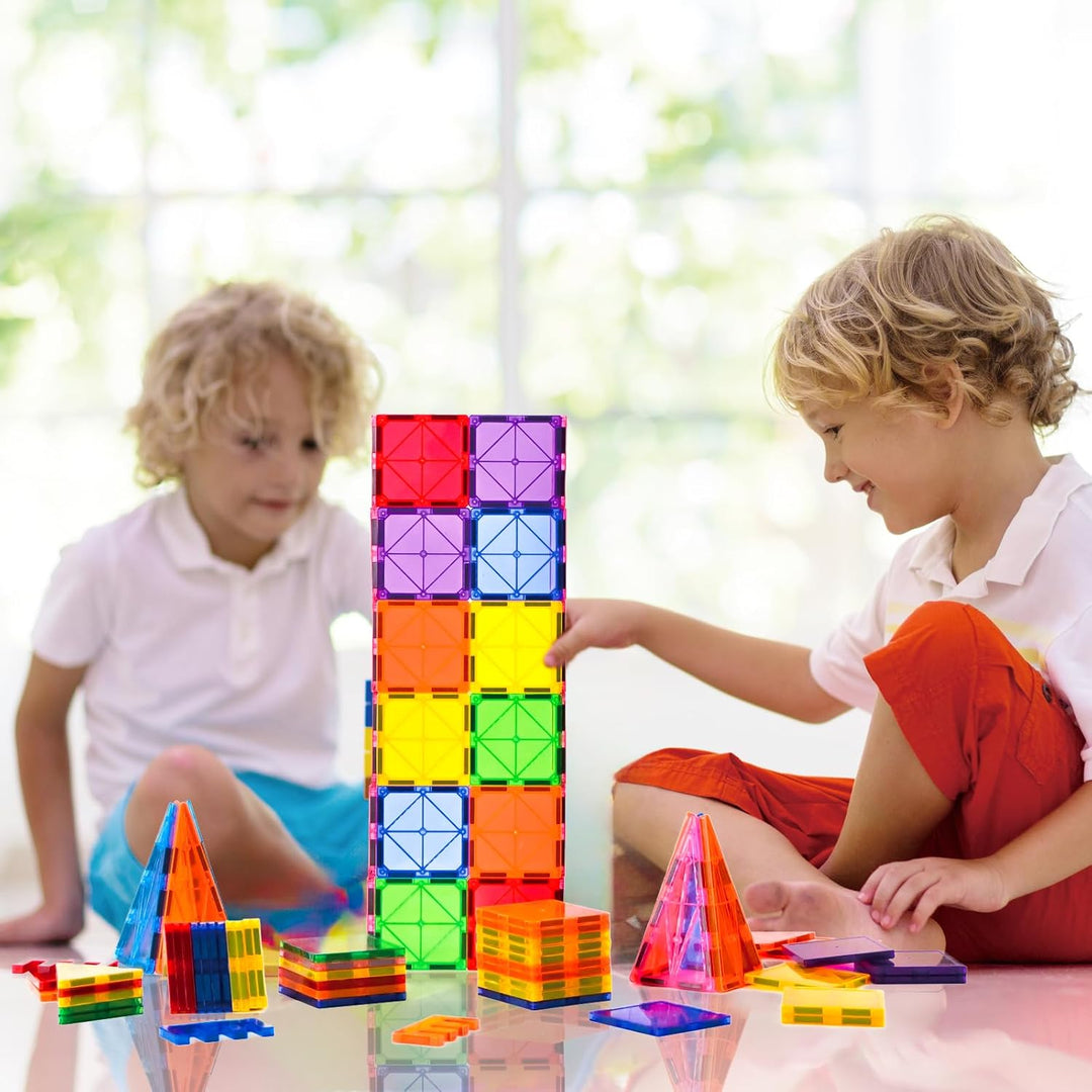 FNJO Azulejos Magnéticos, Juego de Construcción con Imanes, Set de...