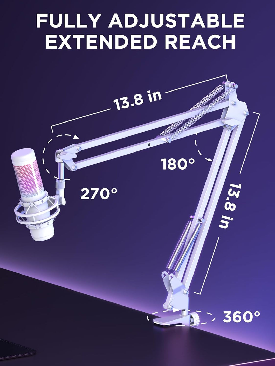 InnoGear Soporte de micrófono con brazo de brazo para Blue Yeti Hyp...