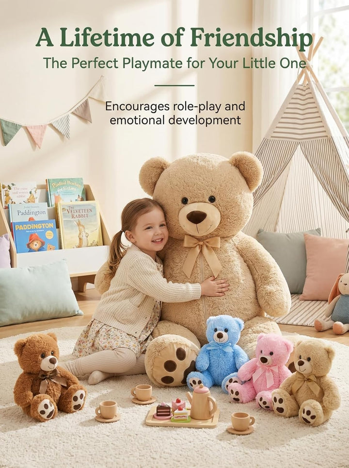 MaoGoLan 5 piezas de oso de peluche grande con 4 bebés, 41 pulgadas...