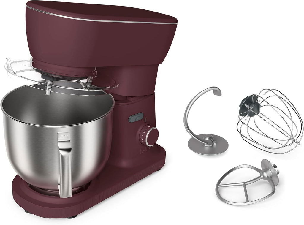 bella STIR Batidora de pie de cabeza inclinable de 5.3 cuartos de galón, mezclador de encimera de 12 velocidades, higo