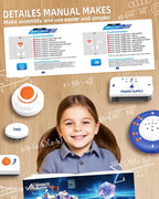 Kits de ciencia STEM para niños, kit de exploración de electrónica, 66 piezas de circuito de bricolaje, más de 1200 proyectos, juguetes educativos STEM regalos para niños y niñas de 3 4 5 6 7 8 9 10 11 12, manual de proyecto de color (idioma español no