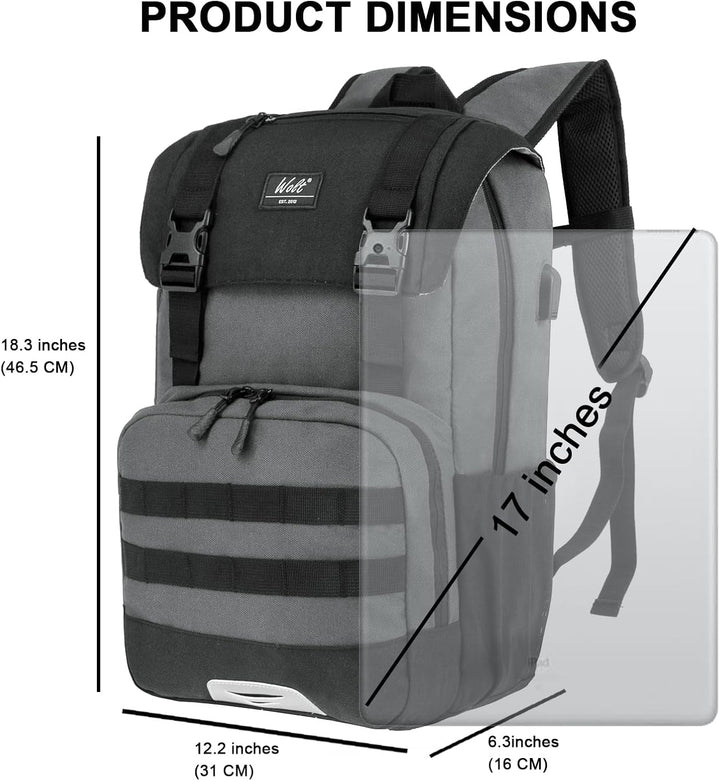 WOLT Mochila para computadora portátil con puerto de carga USB, par...