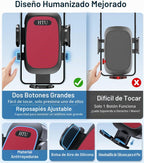 Soporte de teléfono celular para automóvil, [potente ventosa], soporte de teléfono de automóvil para salpicadero, parabrisas, ventilación de aire, brazo largo, soporte para teléfono celular, soporte para automóvil, funda gruesa compatible con teléfonos