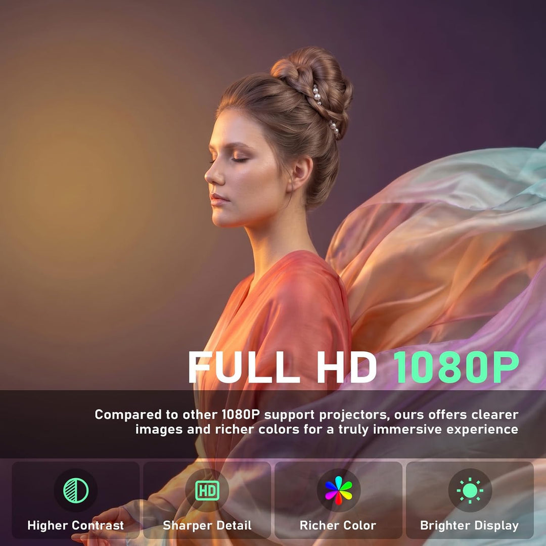Proyector blanco Lily y aplicaciones integradas: Mini proyector Xua...