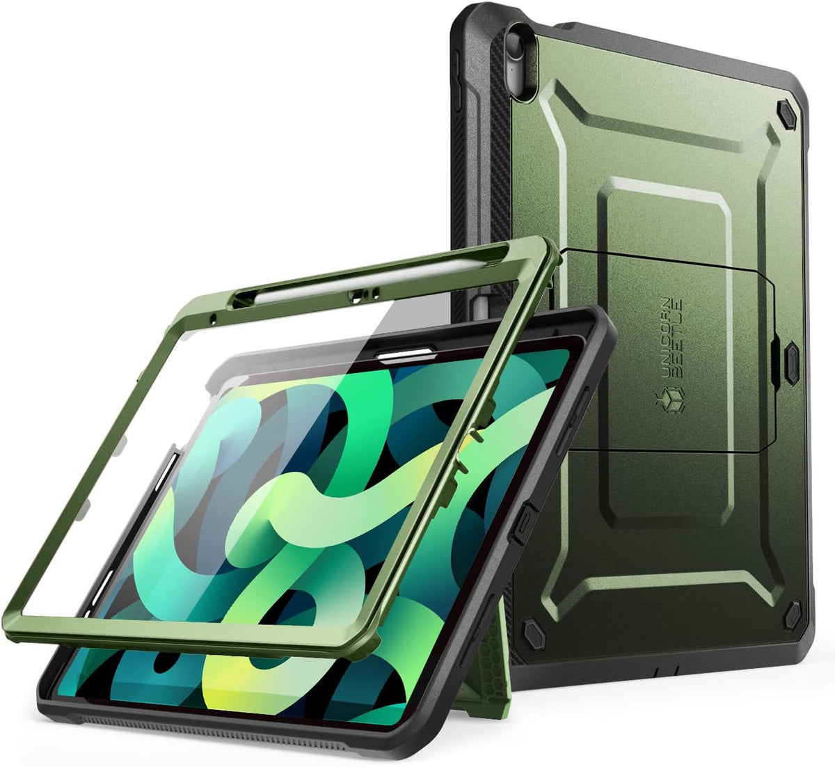 SUPCASE para iPad de 11ª generación con chip A16 de 11 pulgadas 2025 con protector de pantalla (Unicorn Beetle Pro), [Soporte incorporado y soporte para lápiz] Funda protectora resistente para iPad de