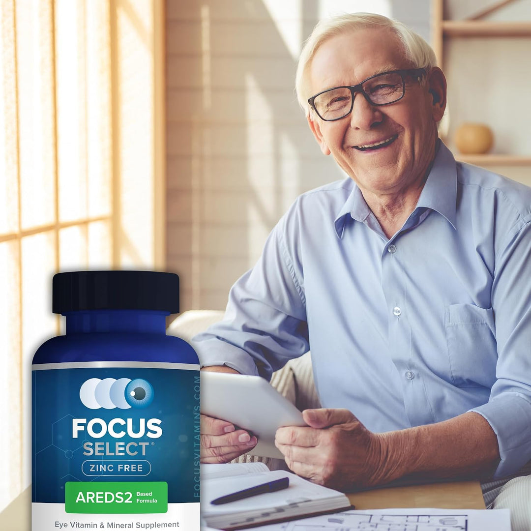 Focus Select Fórmula sin zinc | 180 cápsulas de gel blando paquete...