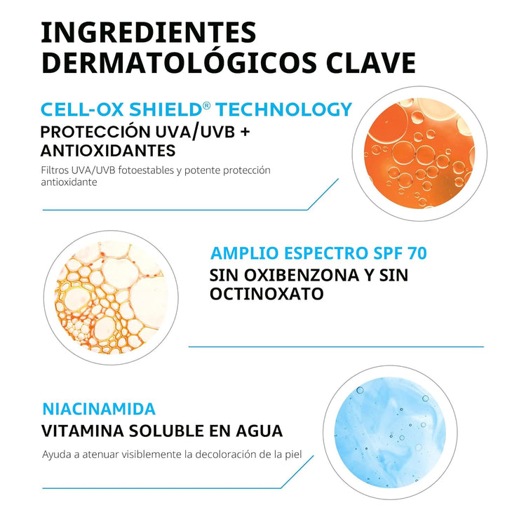 La Roche-Posay Anthelios UV Correct Sunscreen Moisturizer SPF 70, D...
