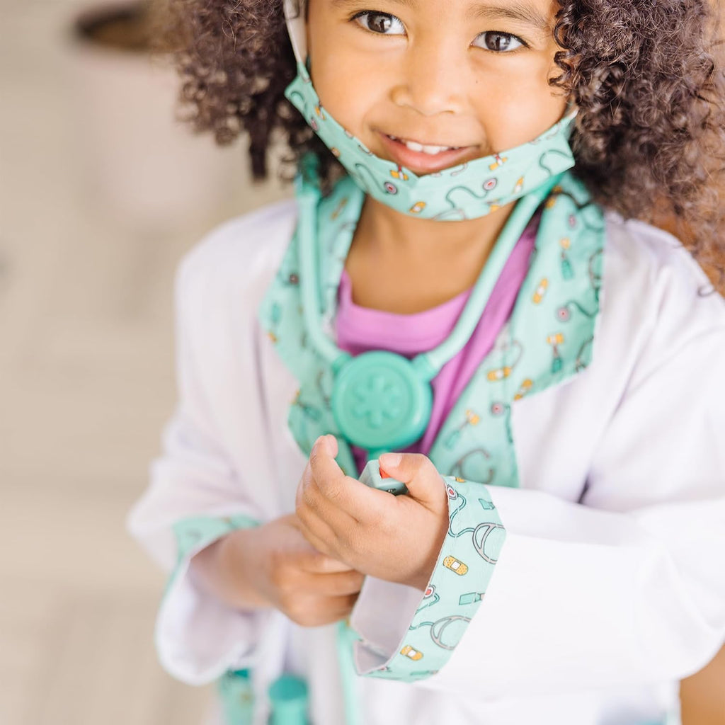 Melissa & Doug - Disfraz para jugar a ser doctor (embalaje libre de frustración)