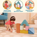 B. toys Tumble-y Towers Bloques de construcción de espuma sensorial, 8