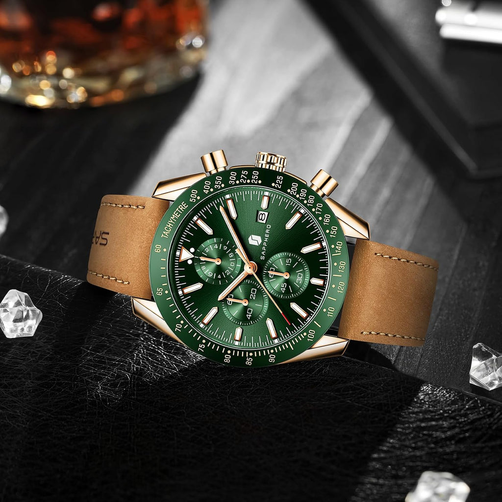 BENYAR Relojes de pulsera para hombre, cronógrafo analógico, de cuarzo, impermeables, para negocios, trabajo, casual, deportivo, con calendario