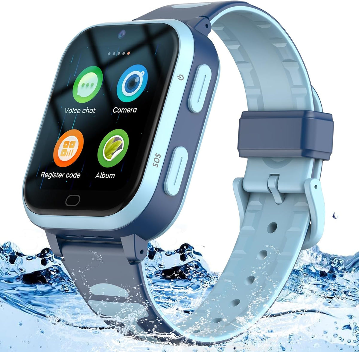 Reloj inteligente con GPS 4G para niños, línea de WhatsApp, videollamada y texto, chat de voz, mensaje de alarma SOS, antipérdida, rastreador en tiempo real, podómetro, cámara de modo silencioso, cámara TikTok Facebook, versión global de 3 a 15 años