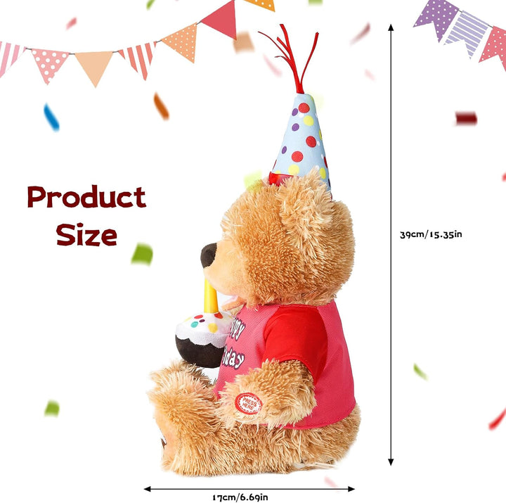 Humor Ted Oso de peluche interactivo bailando y cantando feliz cump...