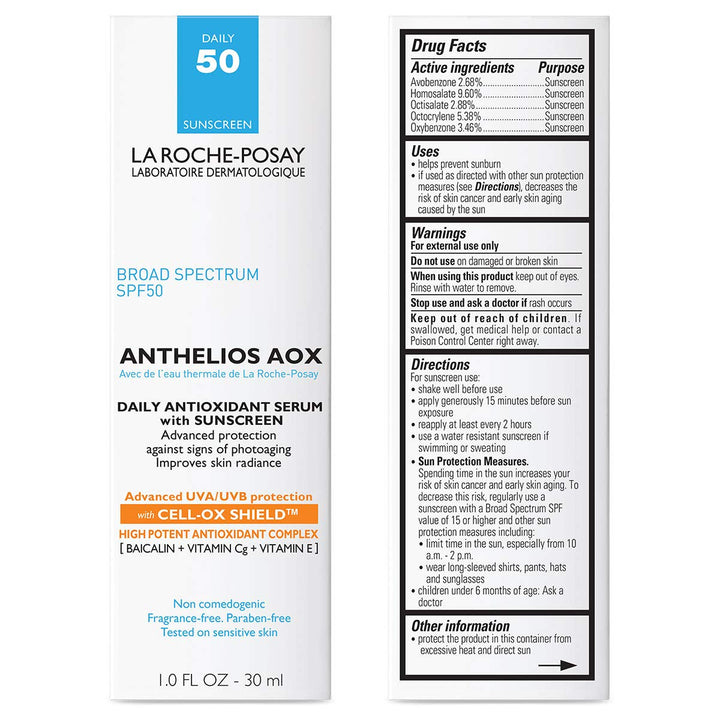 La Roche-Posay Anthelios AOX Suero Antioxidante Diario con SPF, Hid...