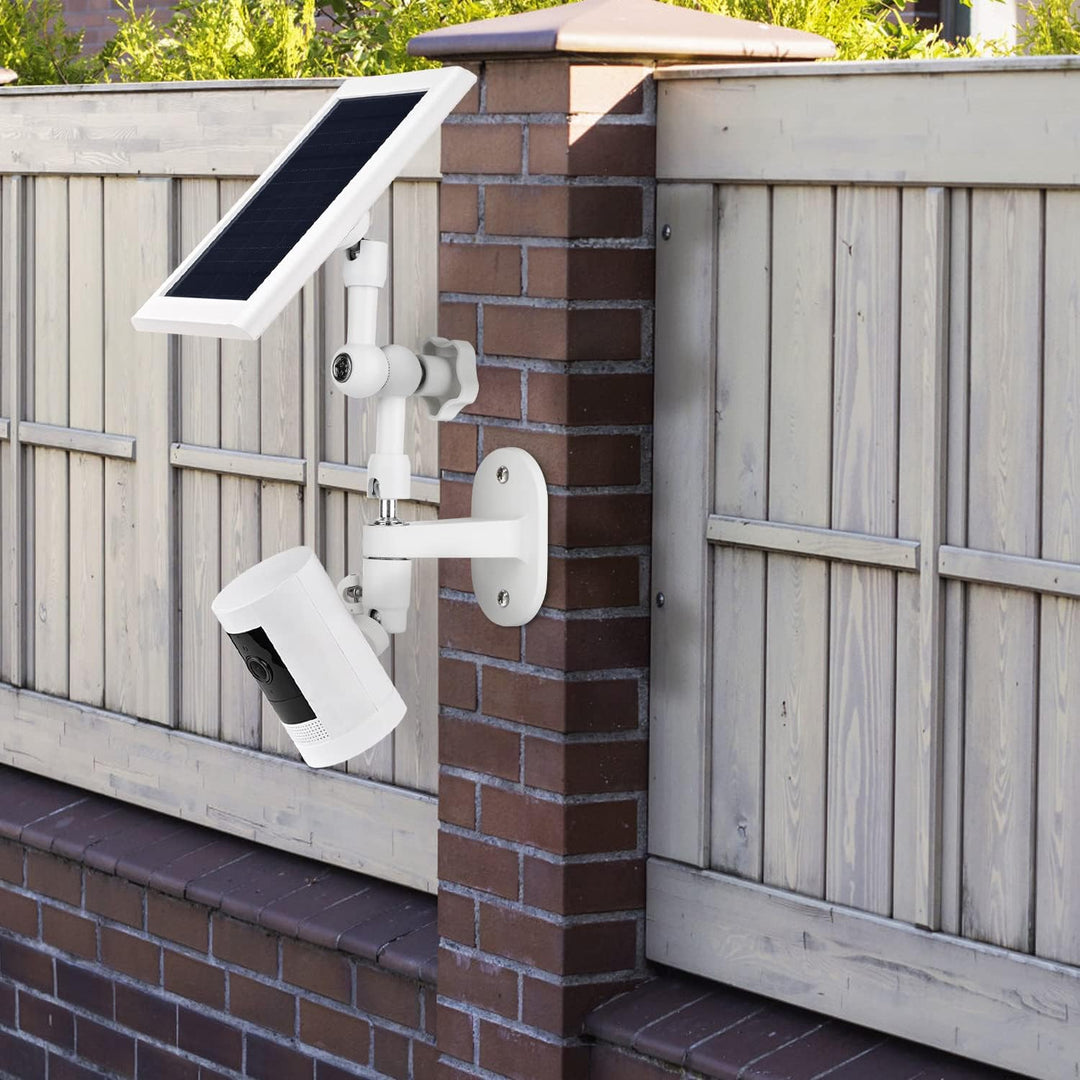 Soporte de pared 2 en 1 para panel solar de anillo batería