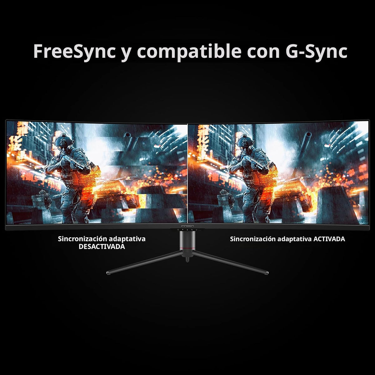 INNOCN Monitor curvo para juegos de 49" 144Hz Ultrawide 32:9 WD...